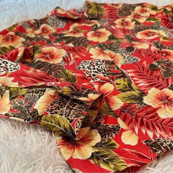 Easy Spirit Tropical Floral Print Stretch Jacket Women’s Medium - Picture 14 of 16
